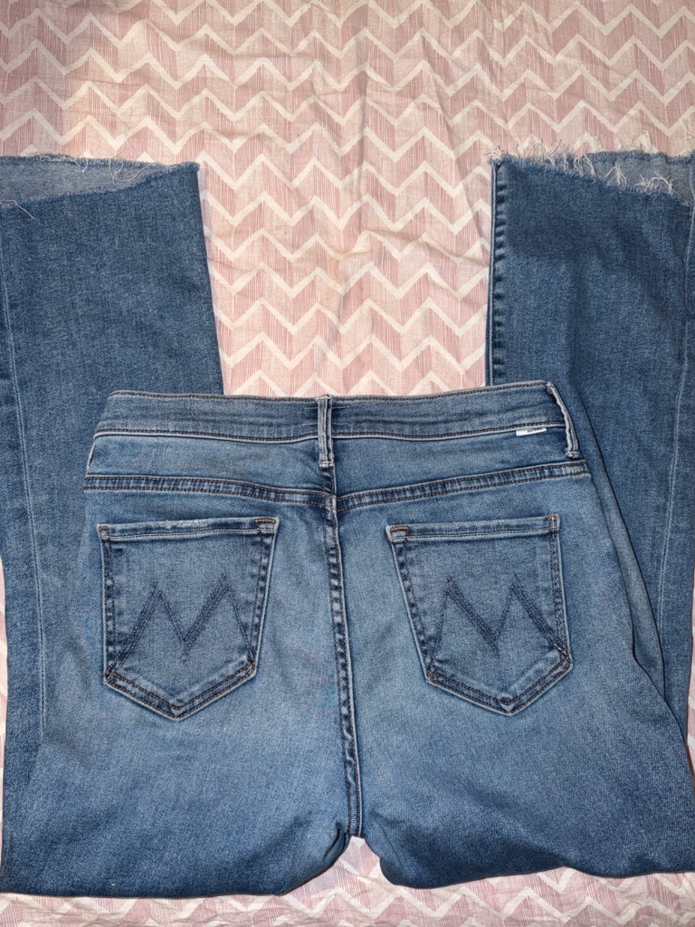 MOTHER Light Blue Denim Jeans Interior Label Detail